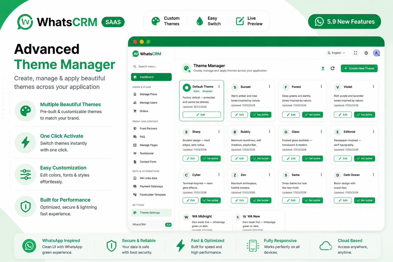 Custom Theme WhatsCRM